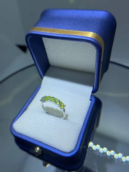 Серебряное кольцо 925 пробы с желтыми турмалинами 2 карата - 2