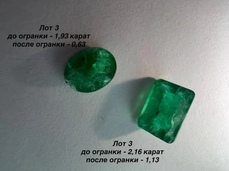Неограненные изумруды из Афганистана 1-15 карат